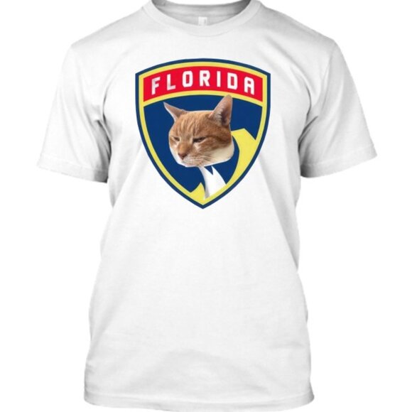 Paul Maurice Cat T Shirt Florida Panthers Hockey Meme Graphic Fan Gift Retro 92 - Picture 1 of 5